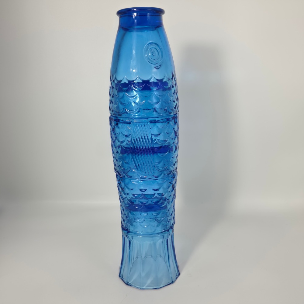 Koi Fish Stacking Glasses Set 4 Blue Excellent Coastal Nautical Decor